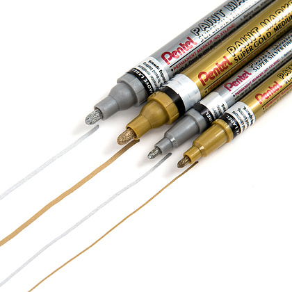 Маркер перманентный "Paint Marker MMP10", золотистый - 2