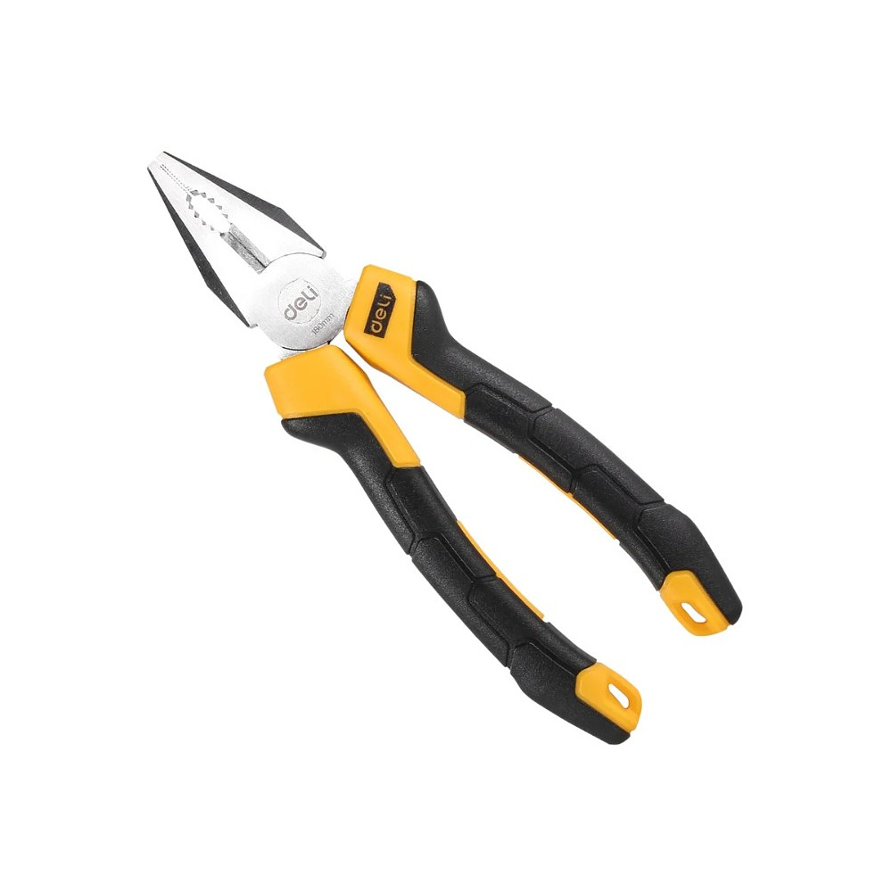 Плоскогубцы Deli YS EDL2007Z, 180 мм., желтый, черный