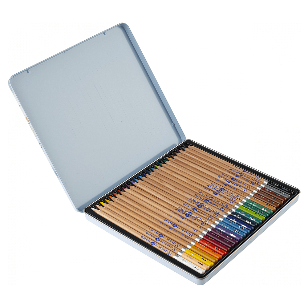 Карандаш акварельный "Белые ночи", набор 24 цветов, жестяной пенал - 4
