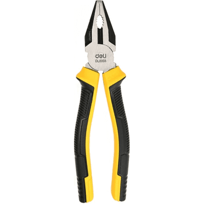 Плоскогубцы Deli YS EDL0003, 200 мм, 2-х компонентные рукоятки