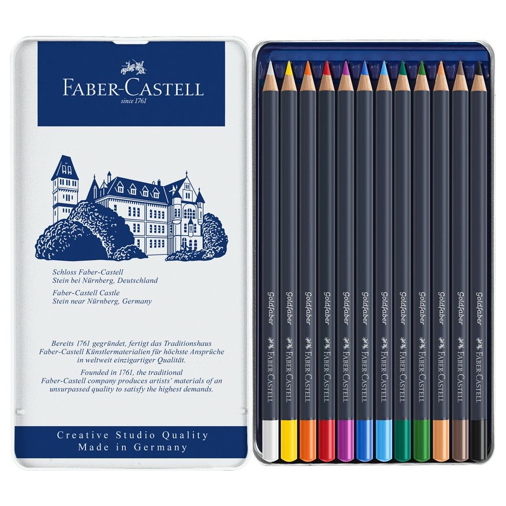 Карандаши цветные "Goldfaber", 12 шт., металлическая упаковка - 2