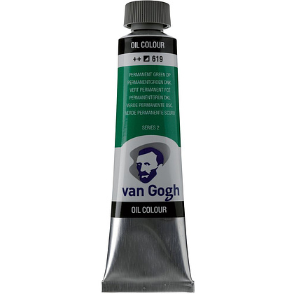 Краски масляные "Van Gogh", 619 зеленый прочный темный, 40 мл, туба