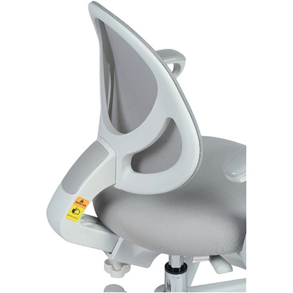 Кресло детское YOKA YC-2 Lenny, сетчатая ткань, серый, пластик, белый - 4
