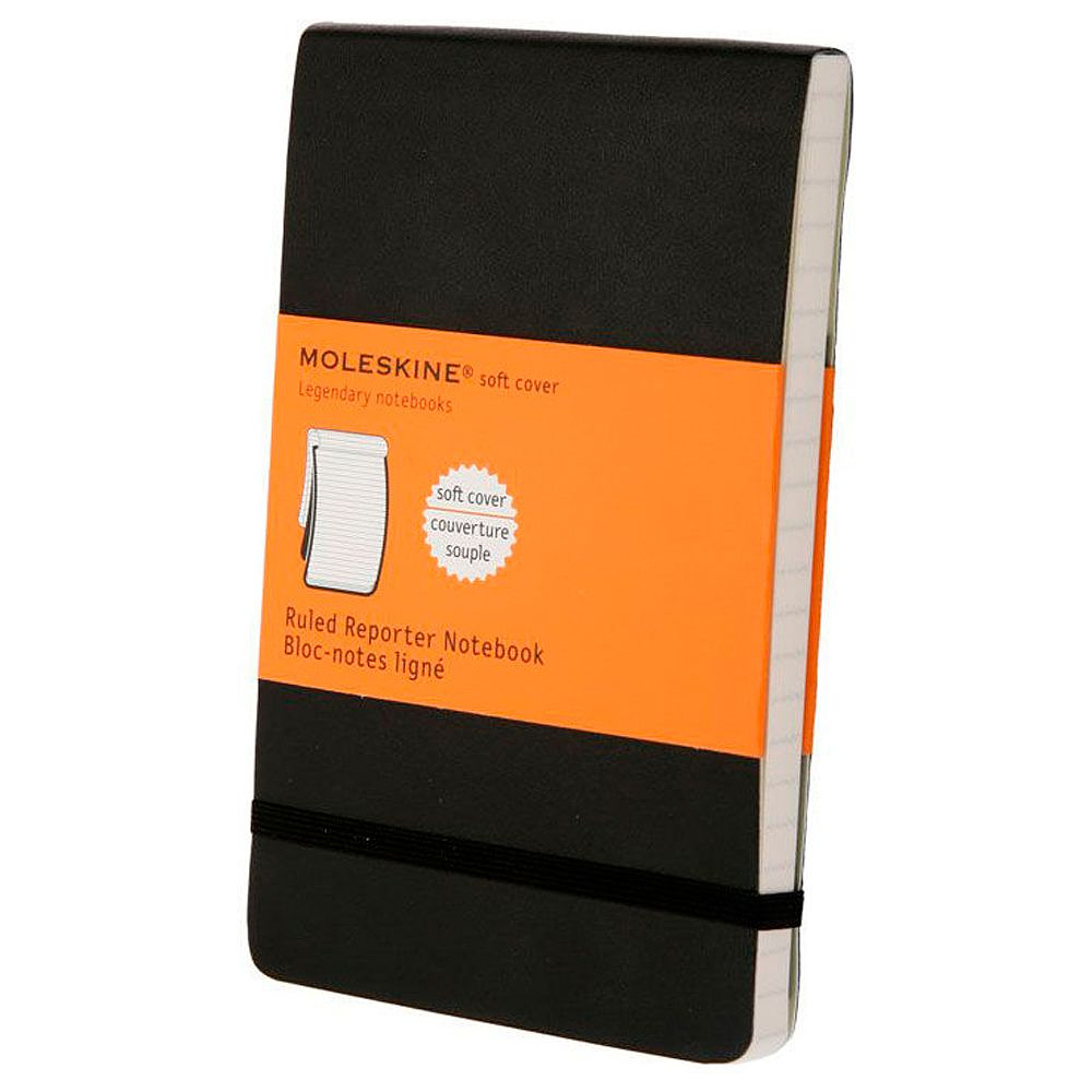 Блокнот "Reporter Soft Pocket", А6, 96 листов, линейка, черный
