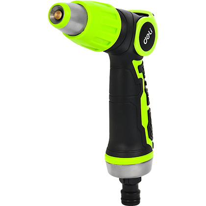 Пистолет-распылитель Deli GS EDL8072, 3 функции, быстросъем, бескурковый, черный, зеленый