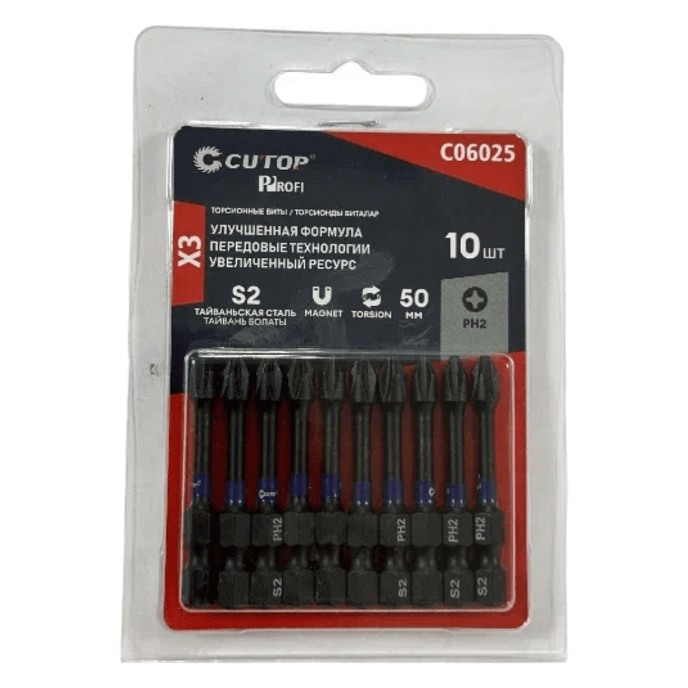 Бита торсионная CUTOP C06025, PH 2х50мм, 10 шт/упак