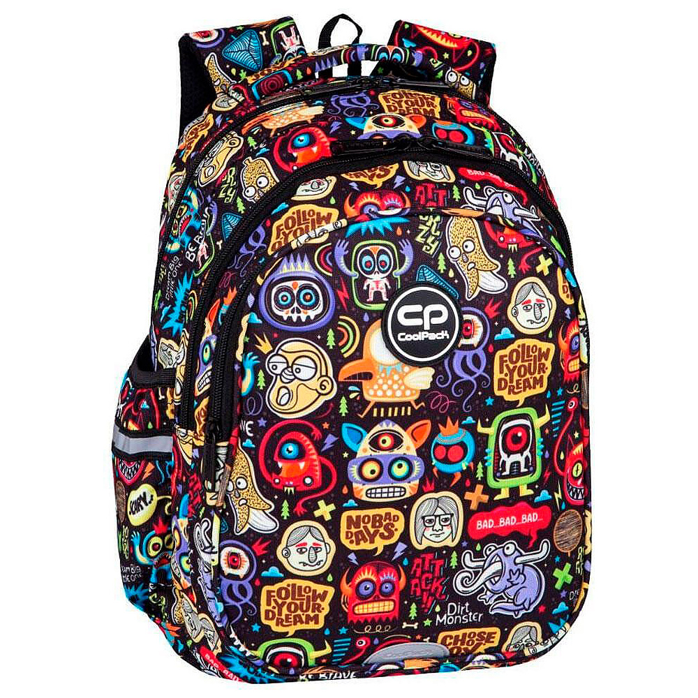 Рюкзак школьный CoolPack "Scary stickers", разноцветный