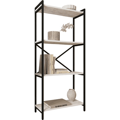 Стеллаж ALLERD RION, черный муар, 675х300х1500, энигма