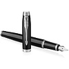 Ручка перьевая "Parker IM Black Lacquer CT", F, черный, серебристый, патрон синий - 3