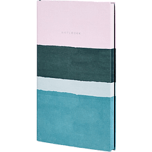Блокнот "Stripes dusty pink", А4, 96 листов, розовый, голубой, срез разноцветный
