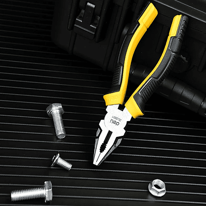 Плоскогубцы Deli YS EDL0001, 160 мм, 2-х компонентные рукоятки - 6