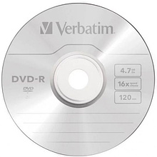 Диск DVD-R 4,7 Гб запис. 16х. Verbatim DataLife