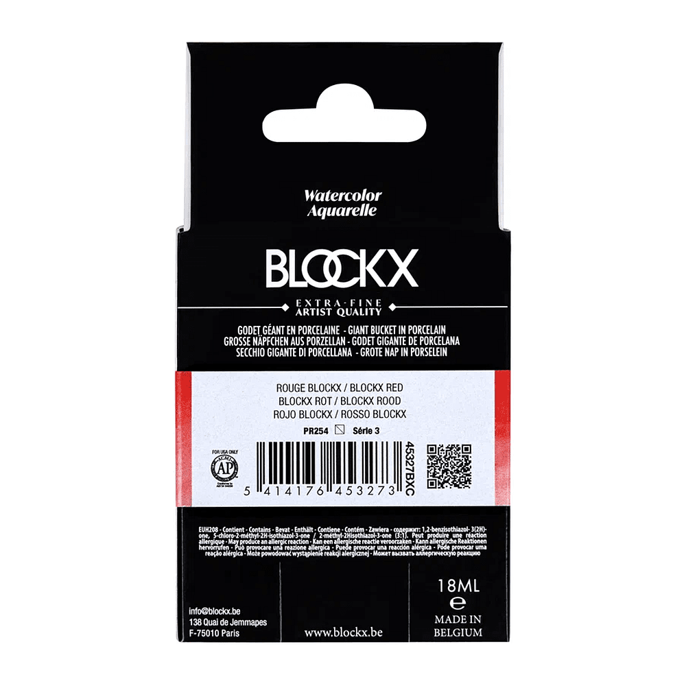 Краски акварельные "Blockx. Giant pan", 327 красный Блокс, 18 мл., кювета - 5