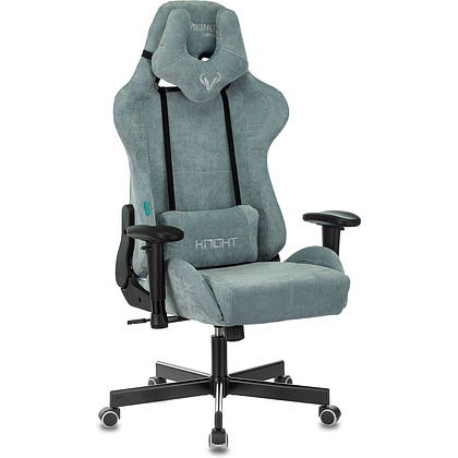 Кресло игровое Бюрократ VIKING "KNIGHT LT28 FABRIC", ткань, металл, серо-голубой 