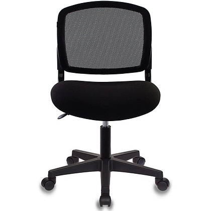 Кресло для персонала "Бюрократ CH-296NX", ткань, пластик, черный - 3