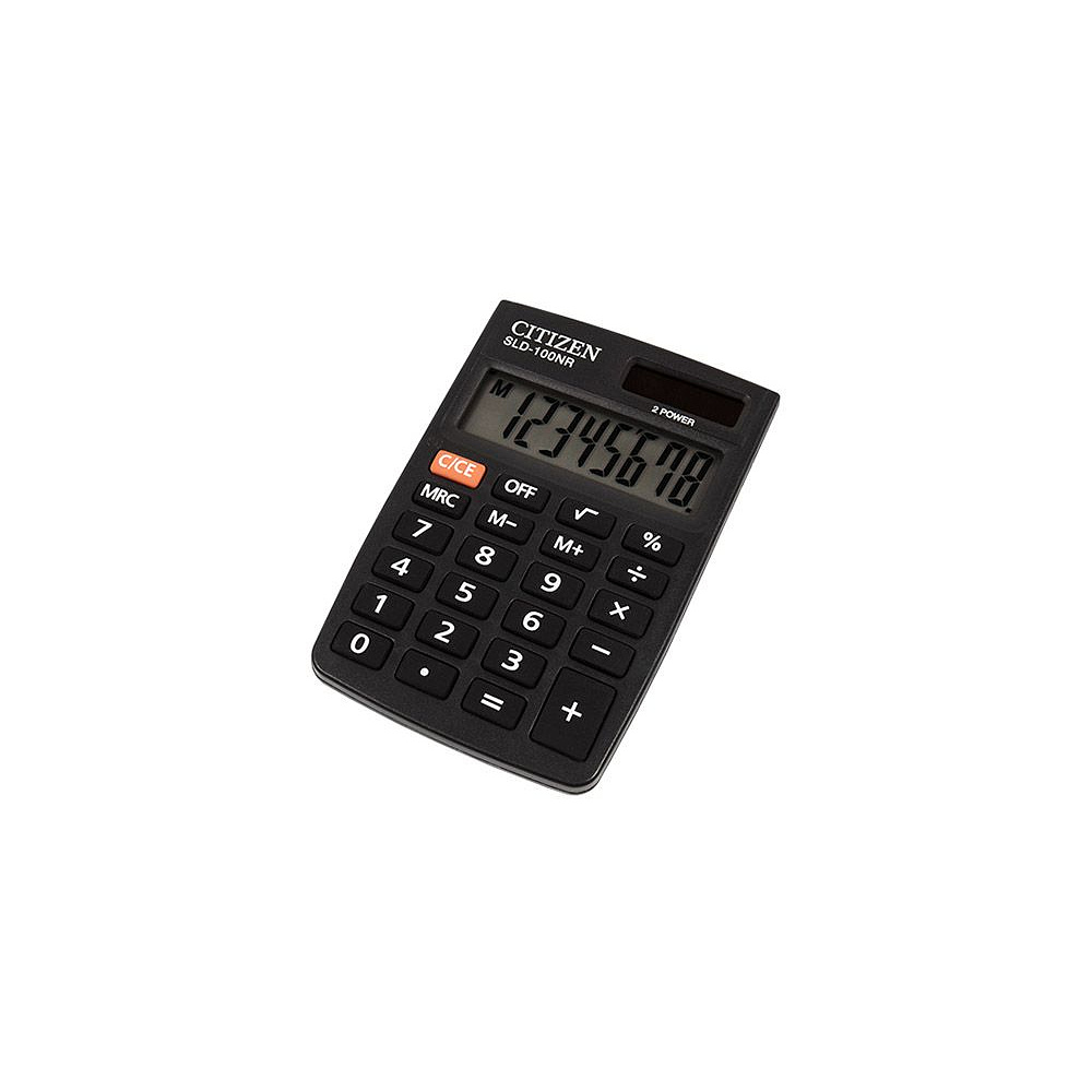 Калькулятор карманный Citizen "SLD-100NR", 8-разрядный, черный