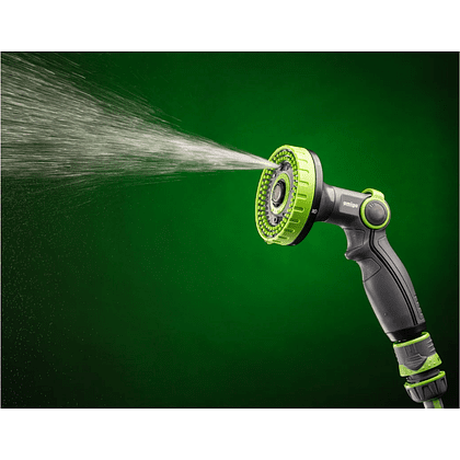 Пистолет-распылитель Amigo Grande 79401, 2/4", 6 фунций, пластик, серый, зеленый - 3