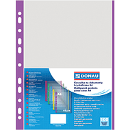 Файл (папка-карман) с цветной перфорацией, A4, 100 шт, 40 мкм, фиолетовый