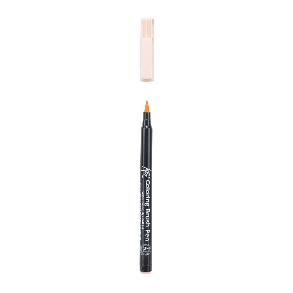 Маркер акварельный "Koi Color Brush", светло-оранжевый - 3