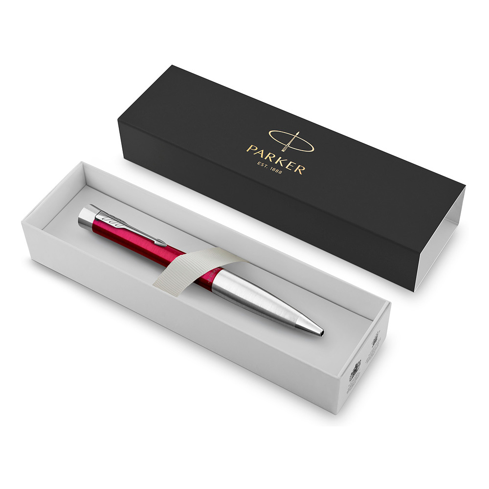 Ручка шариковая автоматическая Parker "Urban Core K314 Vibrant Magenta CT", 1.0 мм, пурпурный, серебристый, стерж. синий - 5