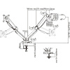 Крепление для 2-ух мониторов Power Black DBL, черный - 11