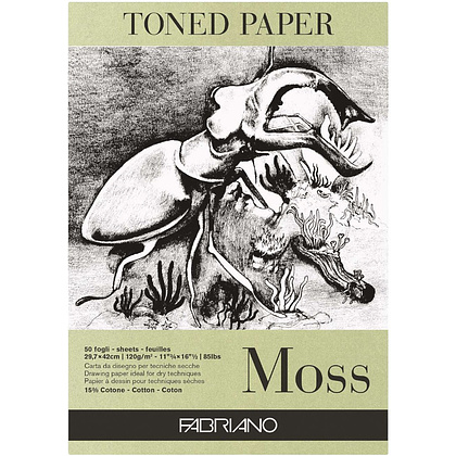 Блок бумаги для рисования "Fabriano. Moss", 29,7х42 см, 120 г/м2, 50 листов