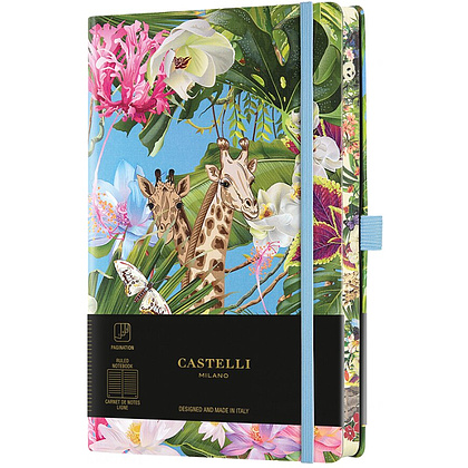 Блокнот Castelli Milano "Eden Giraffe", A5, 96 листов, линейка, разноцветный