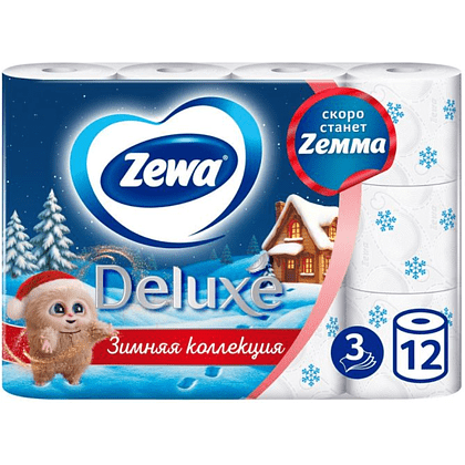 Бумага туалетная Zewa Deluxe 3 слоя, 12 рулонов - 4
