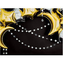 Гирлянда новогодняя "Звезды", серебристый