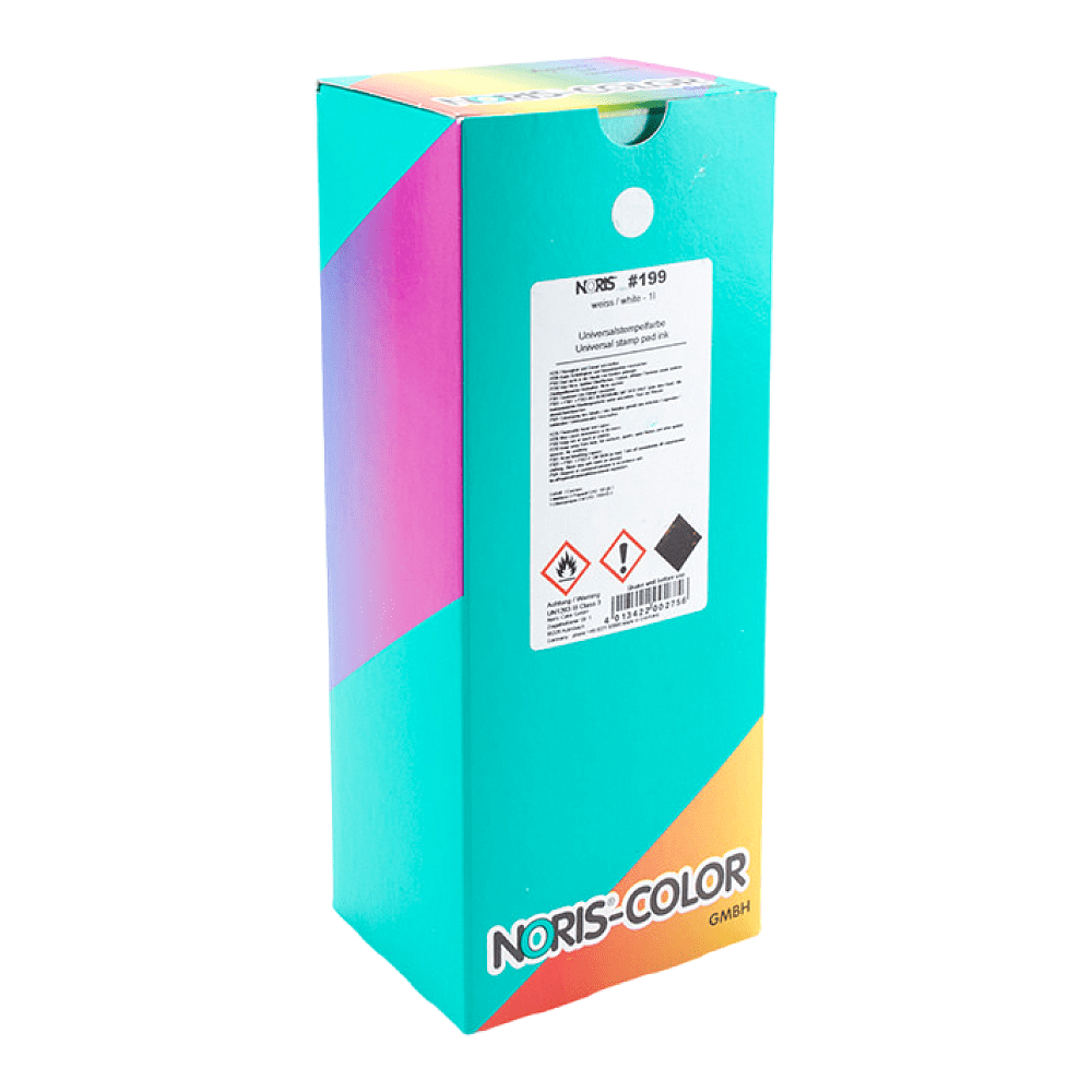 Краска штемпельная универсальная "Noris 199", 1 л, белый - 2