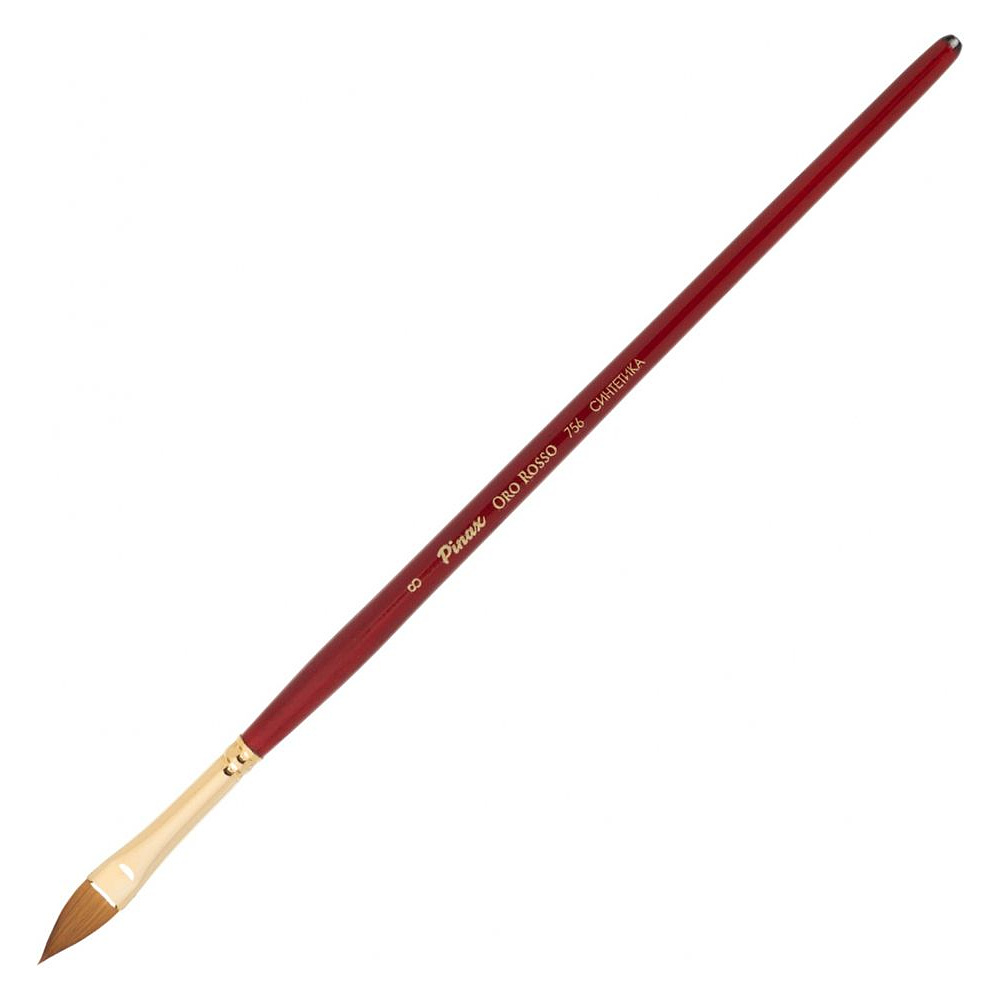 Кисть для рисования "Pinax ORO ROSSO", синтетика, "кошачий язык", №8