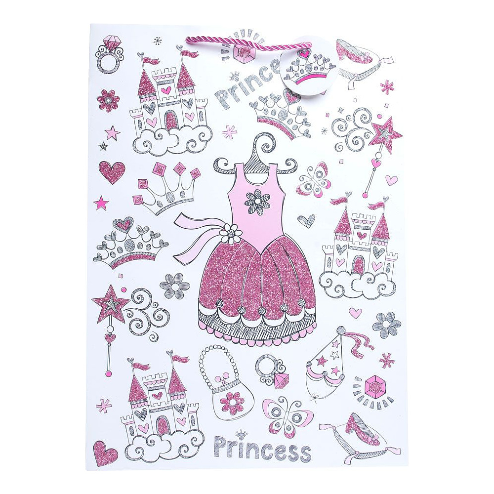 Пакет бумажный подарочный "Детство", 26.4x32.4x13.7 см, ассорти - 3