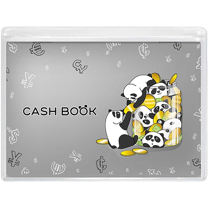 Книга записная "Панды", А6, 64 страницы, линейка, серый - 3