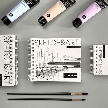 Скетчбук "Sketch&Art", 18х15.5 см, 200 г/м2, 50 листов, на спирали  - 6