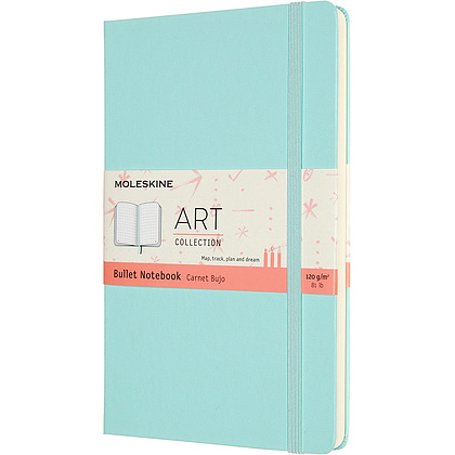 Блокнот "Art Bullet Large", А5, 80 листов, линейка, аквамарин
