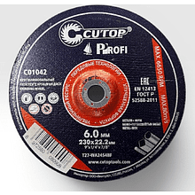 Круг шлифовальный по металлу CUTOP T27-230х6.0х22.2 мм
