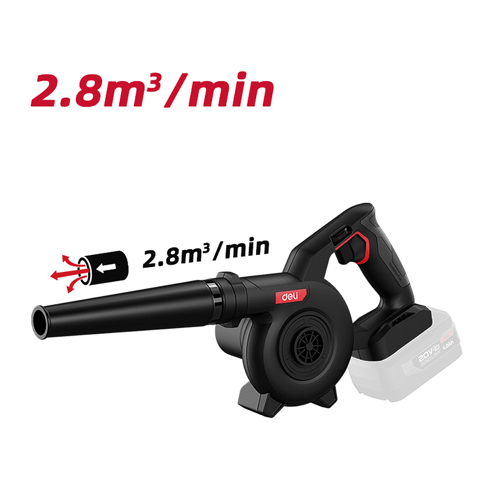 Аккумуляторная воздуховка "Deli EDE820Z", 20 В, 2,8 м/мин, коробка - 6