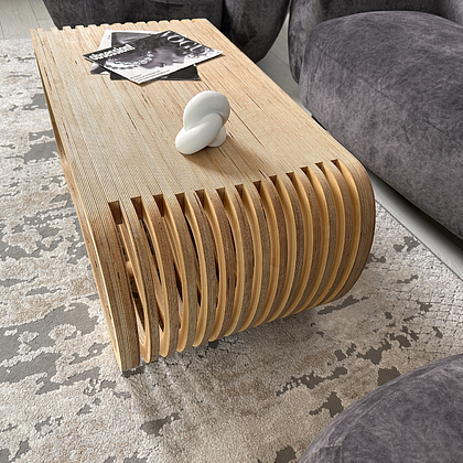 Журнальный столик Karlinwood EIGHT 1040x525x450 мм, фанера натуральная  - 6