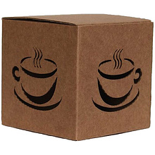 Коробка подарочная с окном "Т-22Е ЧШ", 10x10x10 см, коричневый