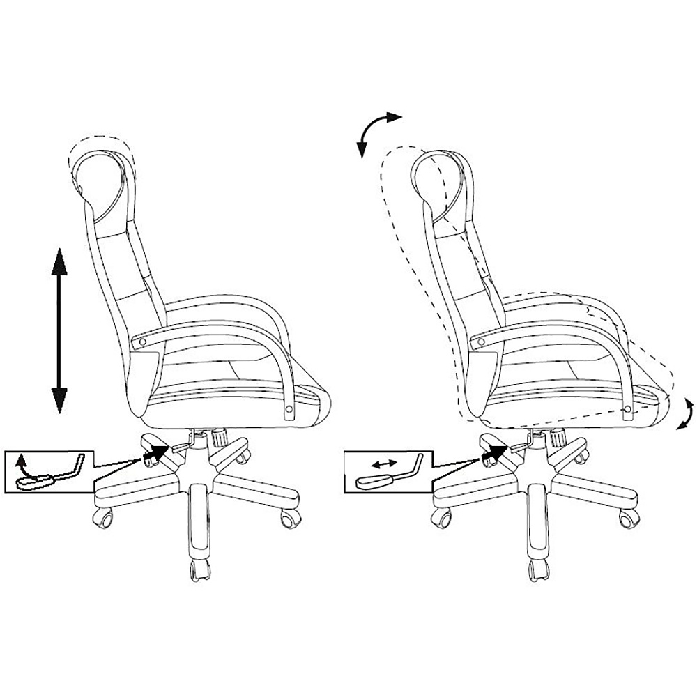Кресло для руководителя "Бюрократ T-9928WALNUT/ECO", металл, дерево, экокожа, черный - 7