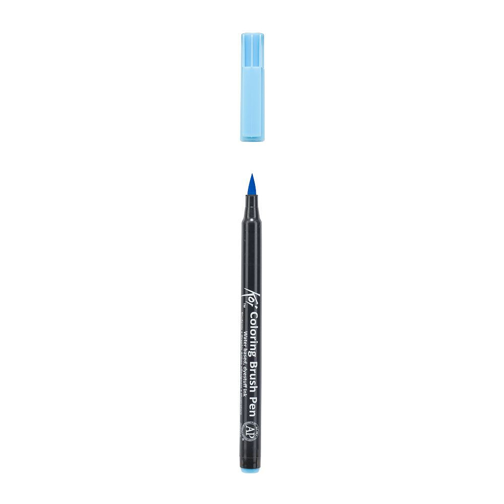 Маркер акварельный "Koi Color Brush", голубой - 3