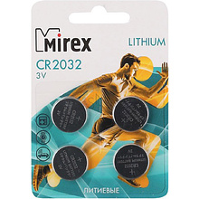 Батарейки литиевые дисковые Mirex "3 V CR2025", 4 шт
