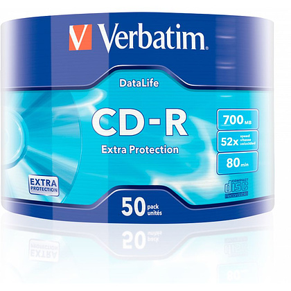 Диск Verbatim "Extra Protection", CD-R, 0.7 гб, пэт-упаковка, 50 шт - 2