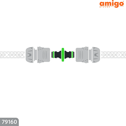 Двойник соединительный Amigo Grande "79160", пластик, черный, зеленый - 3