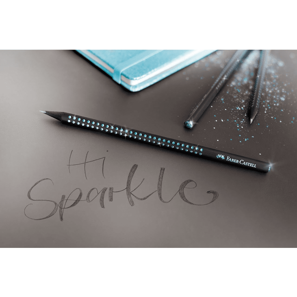 Карандаш простой "Sparkle", B, черный, голубой - 8