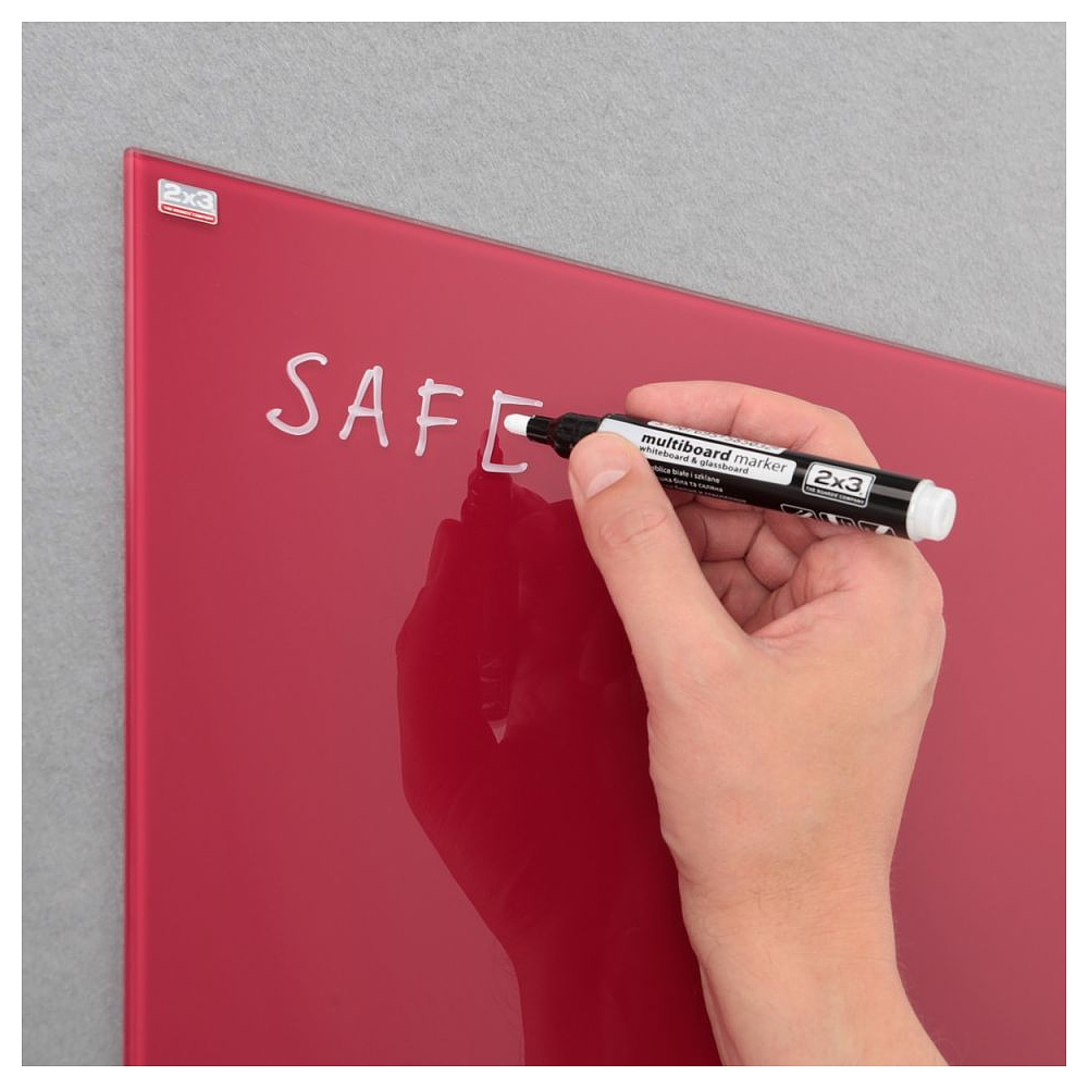 Доска стеклянная магнитно-маркерная "2×3", 40x60 см, белый - 6