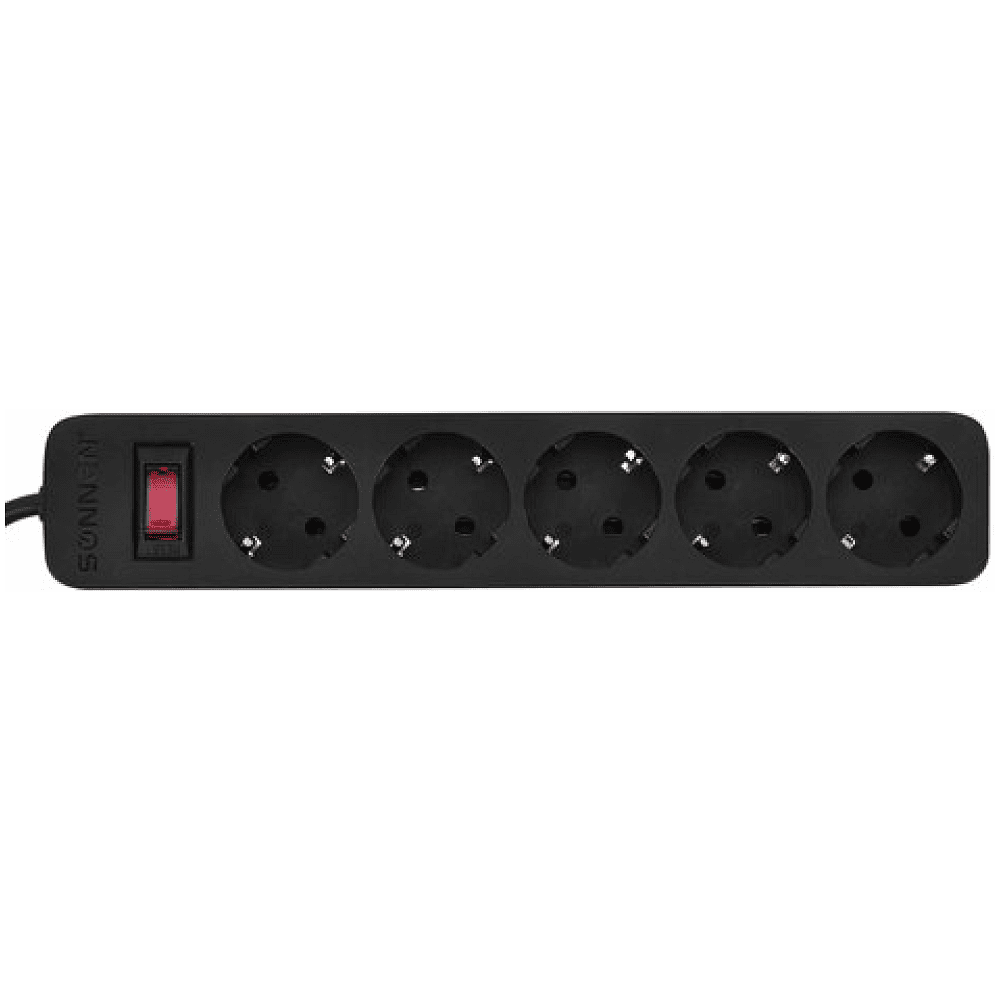Сетевой фильтр Sonnen SPB-505, 5 м, 5 розеток, черный - 2