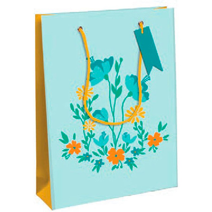 Пакет бумажный подарочный "Rosalie", 26.5x14x33 см, разноцветный