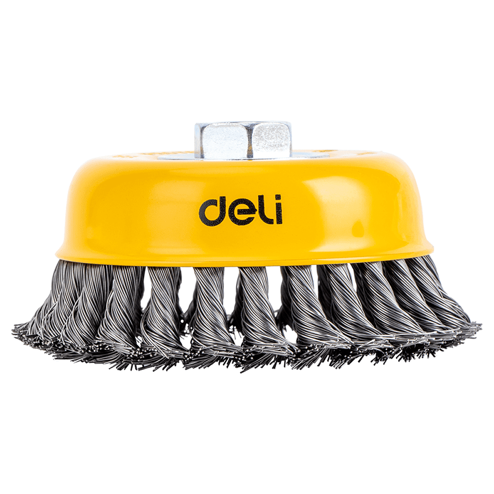 Щетка для УШМ Deli YS EDH-GSS125-E2, чашечная, проволочная, 125 мм