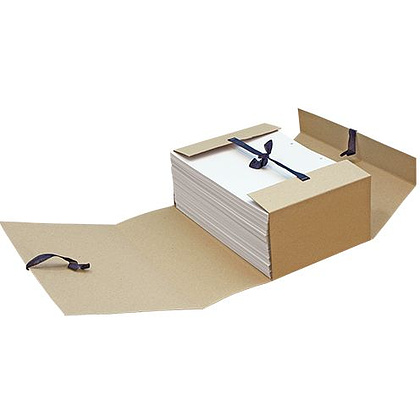 Папка для бумаг с завязками, 120 мм, 4 завязки, крафт - 3